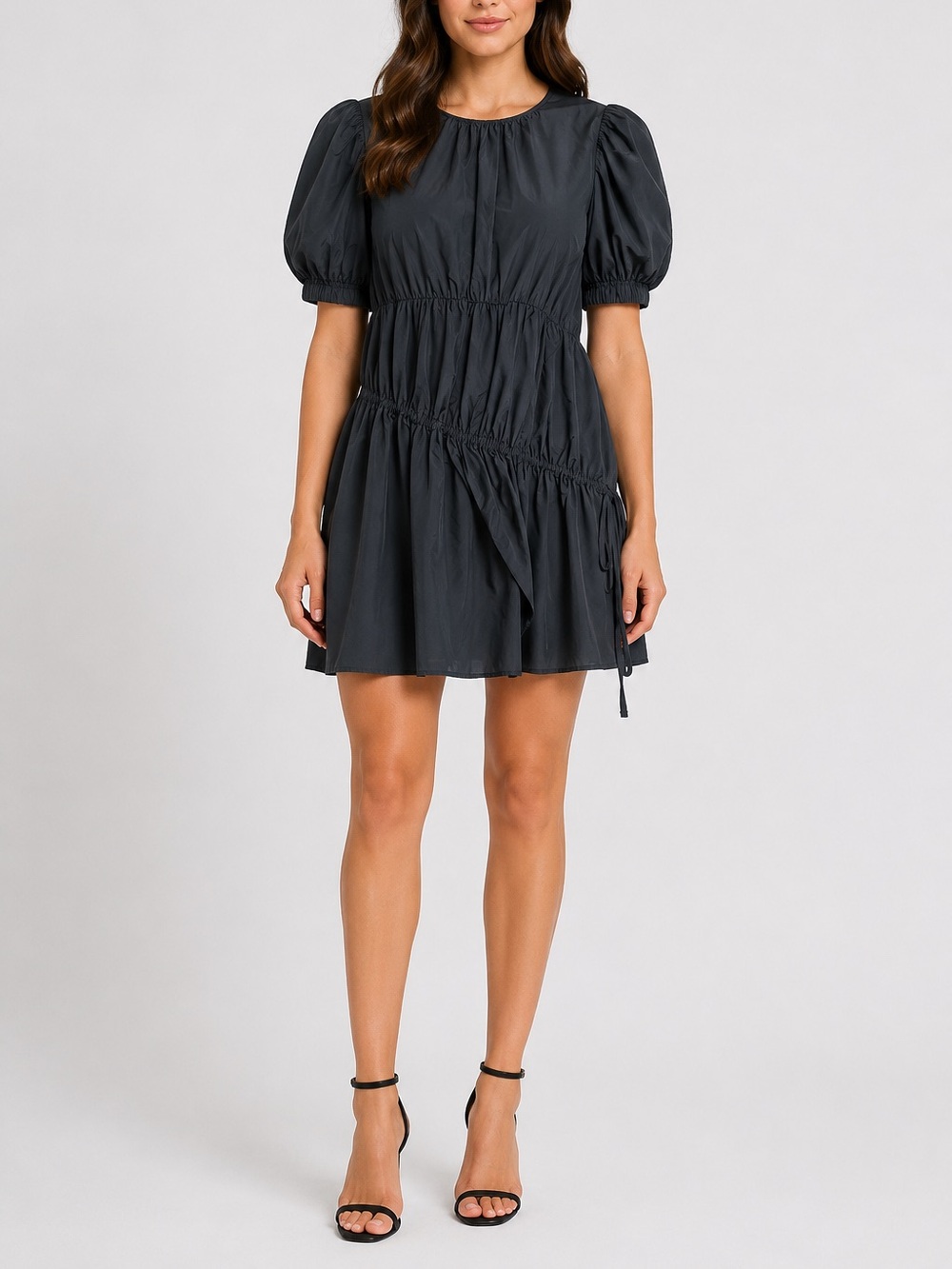 Future Collective Gabriella Karefa-Johnson Black Puff Sleeve Mini Dress M